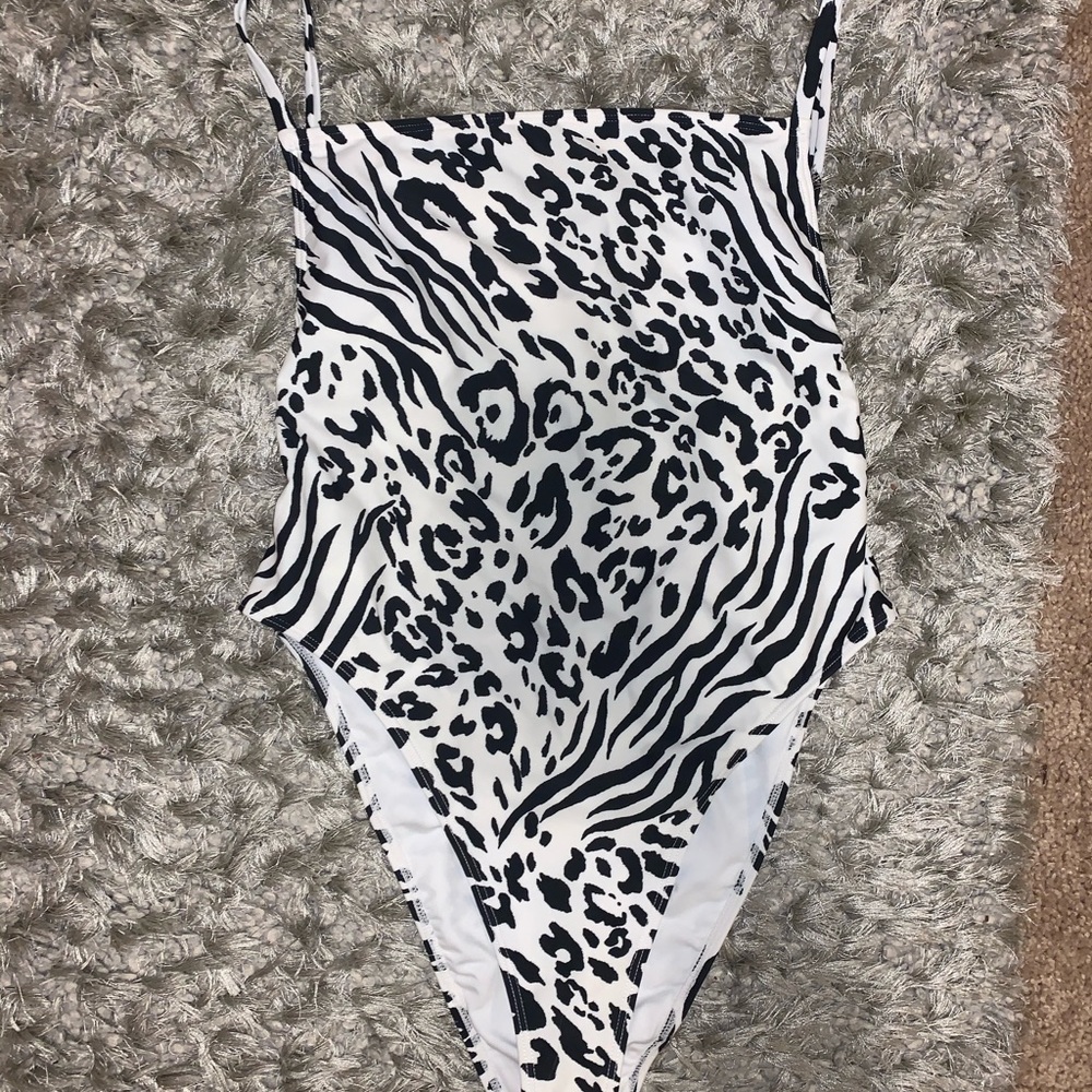 Zebra one piece swimsuit